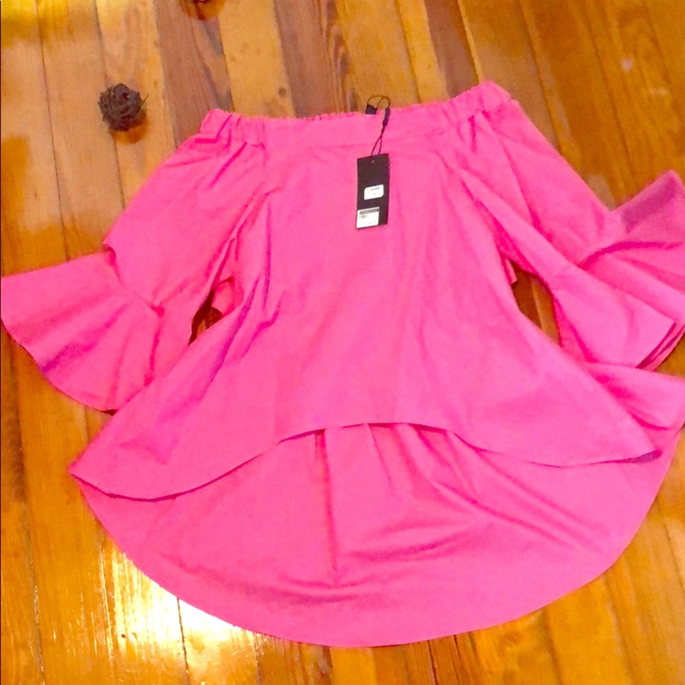 Fuchsia off the shoulders blouse